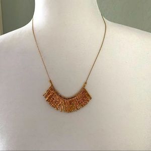 Gorjana rose gold fan necklace